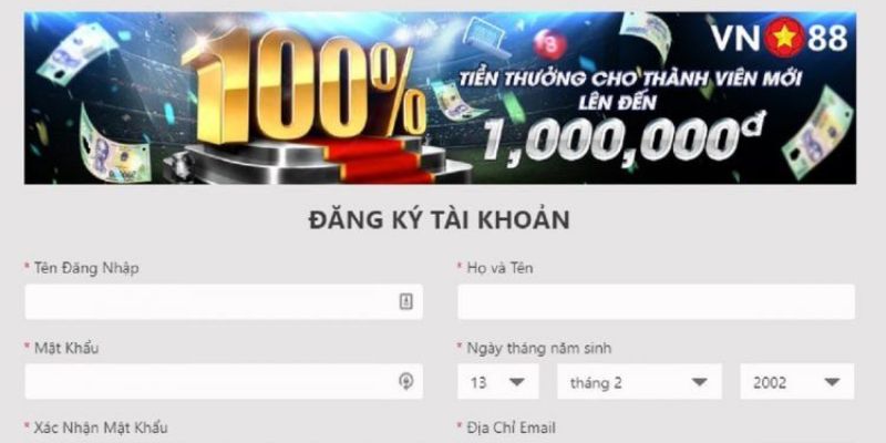 Đăng ký VN88 trên website