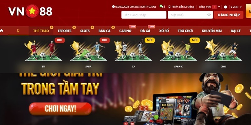 Cổng game cung cấp đa dạng các hình thức cá cược